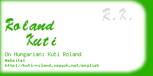 roland kuti business card